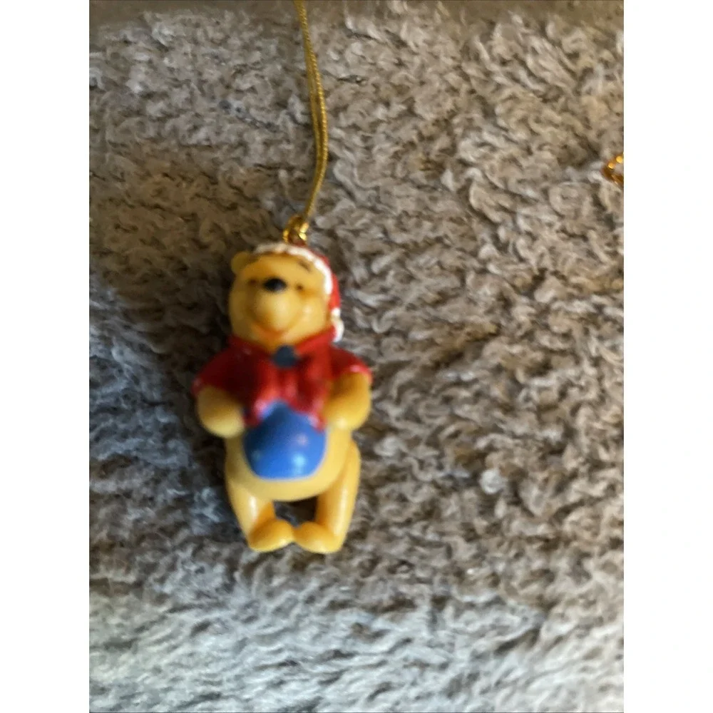 Disney's Winnie The Pooh Christmas Ornament Lot Of 2 Miniatures